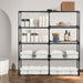 5-Tier Wire Storage Rack with Dust Cover Spa