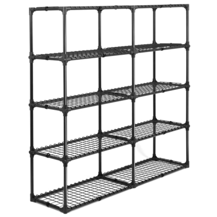 5-Tier Wire Storage Rack with Dust Cover Standalone