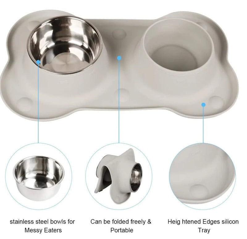 Silicone Placed Pet Bowls