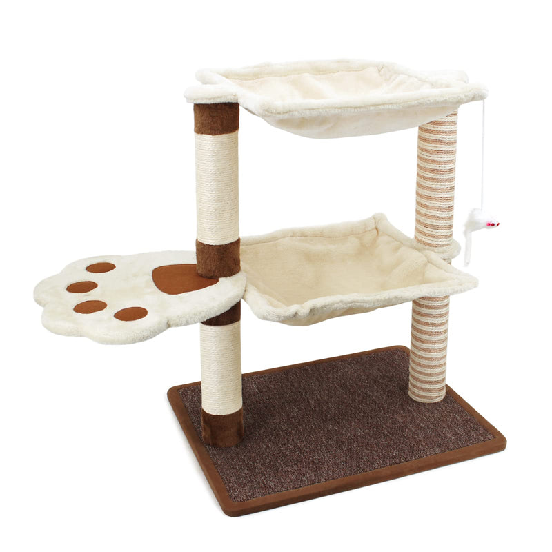 Tall Sisal Cat Tree with Dual Hammocks