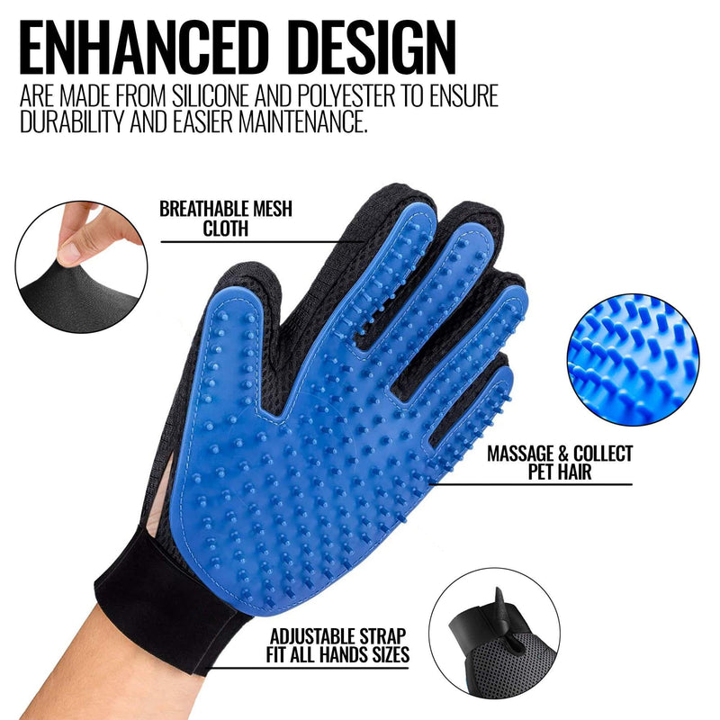Professional Pet Grooming Gloves for Dogs and Cats