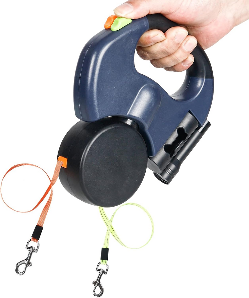 Dual-Dog Retractable Walking Leash