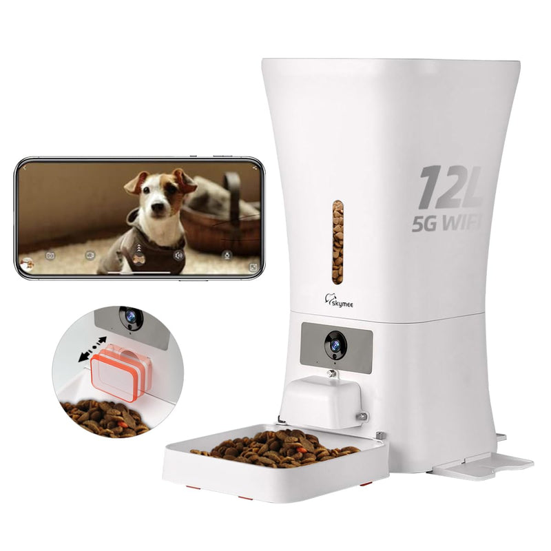SKYMEE 12L Smart Pet Feeder with Camera