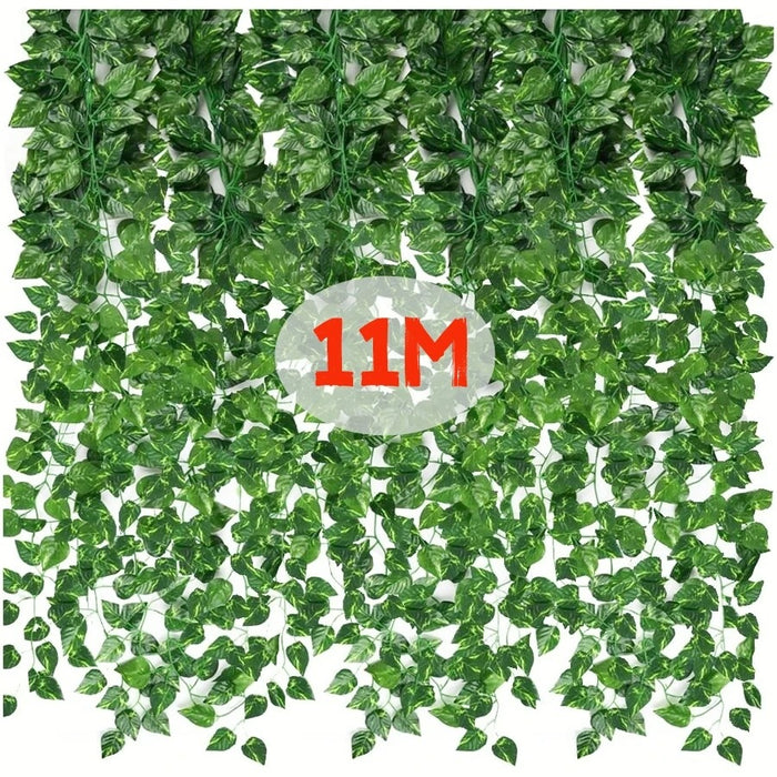 Artificial ivy leaf garland with realistic hanging vines for versatile home and garden decor
