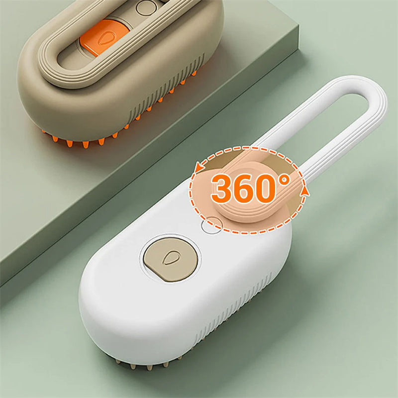 Steam Spray Pet Grooming Brush with USB Charging