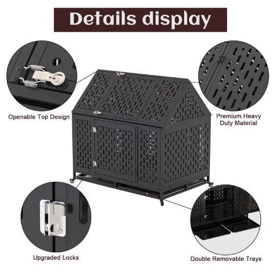 Heavy Duty 45" Steel Dog Kennel