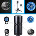 Bedroom space lamp with adjustable stand projects Earth or Moon at 2-3 meter range
