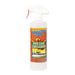 White spray bottle of Absolutely Clean bird cage cleaner with colorful parrot label design