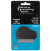 Master Grooming Tools black contoured grip flea comb in retail packaging on blue background