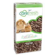 CareFresh natural small pet bedding package showing brown paper bedding material with rabbit and