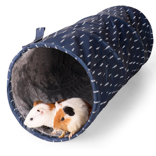 Collapsible Guinea Pig Tunnel with Leaf Pattern
