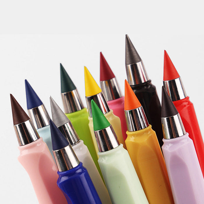 Colorful eternal inkless pencils made from lightweight durable ABS material
