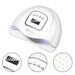 Compact nail curing lamp features spacious interior that fits hand or foot