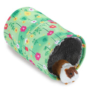 Cozy Floral Guinea Pig Hideout Tunnel