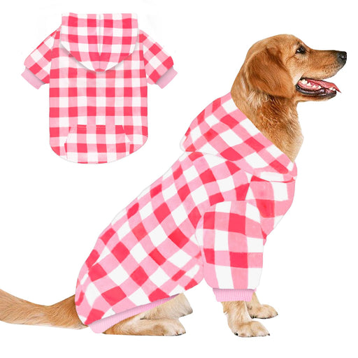 Cozy Plaid Dog Sweater Hoodie