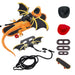 Black and gold dragon-themed bearded dragon harness set with wings, leash, and accessories