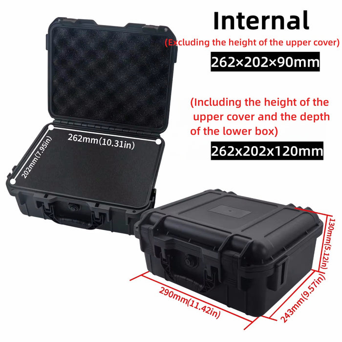 Durable equipment case with composite latch closure prevents accidental opening
