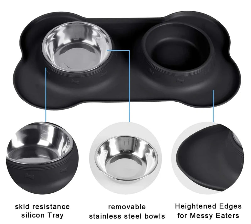 Silicone Placed Pet Bowls