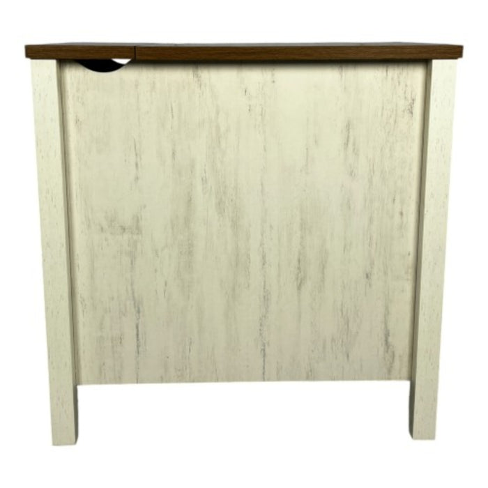 Farmhouse End Table with Charging Station Side