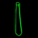 Grass green LED neon tie illuminated for Halloween or festival costume
