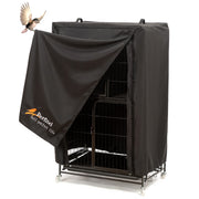 Gray blackout bird cage cover with flying bird illustration and Perifect brand logo