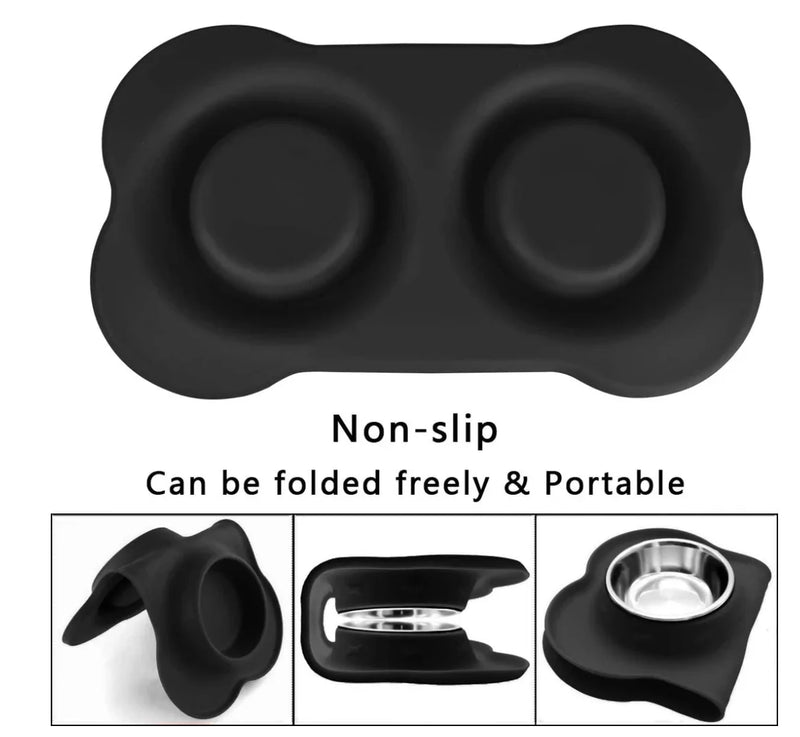 Silicone Placed Pet Bowls