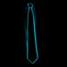 Ice blue LED neon tie glowing in dark for party costume
