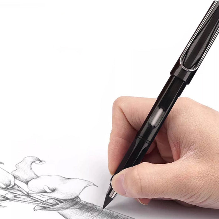 Detailed product photo of inkless eternal pencils showcasing vibrant color options and ergonomic design
