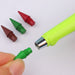 Inkless writing tools in multiple colors with built-in erasers for clean corrections
