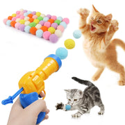 Interactive Cat Ball Toy Set with Launcher