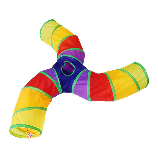 Interactive S-Shape Collapsible Cat Tunnel
