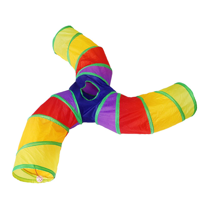Interactive S-Shape Collapsible Cat Tunnel