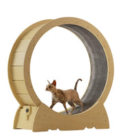 Large Natural Wood Cat Exercise Wheel