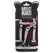 Colorful striped cat harness and leash set in retail packaging with Max & Molly branding