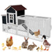 Mobile Wooden Chicken Coop with Run