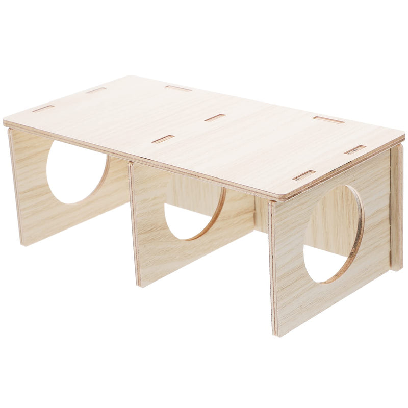 Multi-Chamber Wooden Hamster House Maze