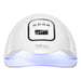 Nail dryer lamp features infrared sensor for hands-free operation convenience