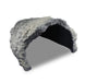 Gray naturalistic rock cave hide showing dark interior opening and textured stone exterior