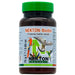 Dark amber bottle of Nekton-Biotin bird supplement with green cap and colorful parrot label