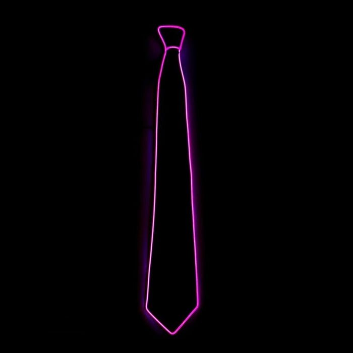 LED neon tie showing 48cm length and size dimensions

