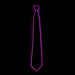 LED neon tie showing 48cm length and size dimensions
