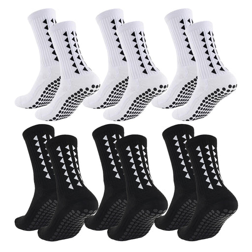 Non-slip grip sport socks for yoga, gym, and workout activities in convenient 6-pair set
