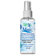 OdorXit Magic air odor neutralizer spray bottle with blue and white cloud design label