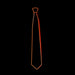 Orange glowing neon tie for rave and dance party outfit
