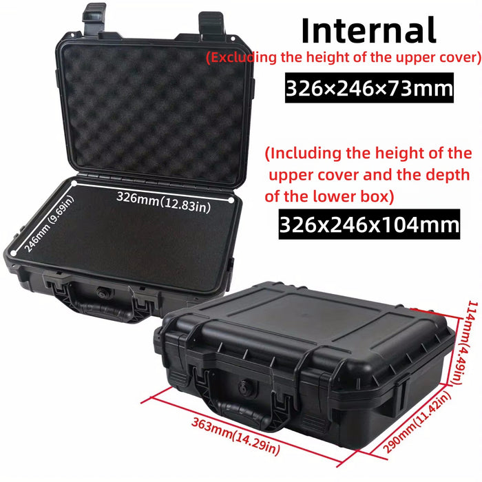 Portable storage case with foam insert provides custom fit for specialized equipment
