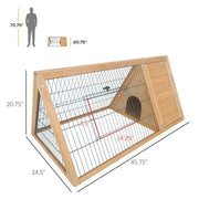 Premium Wooden A-Frame Rabbit Hutch