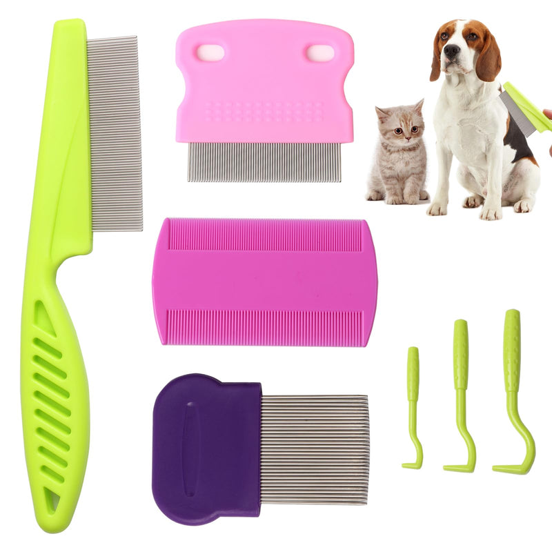 Professional 7-Piece Flea & Tick Comb Set