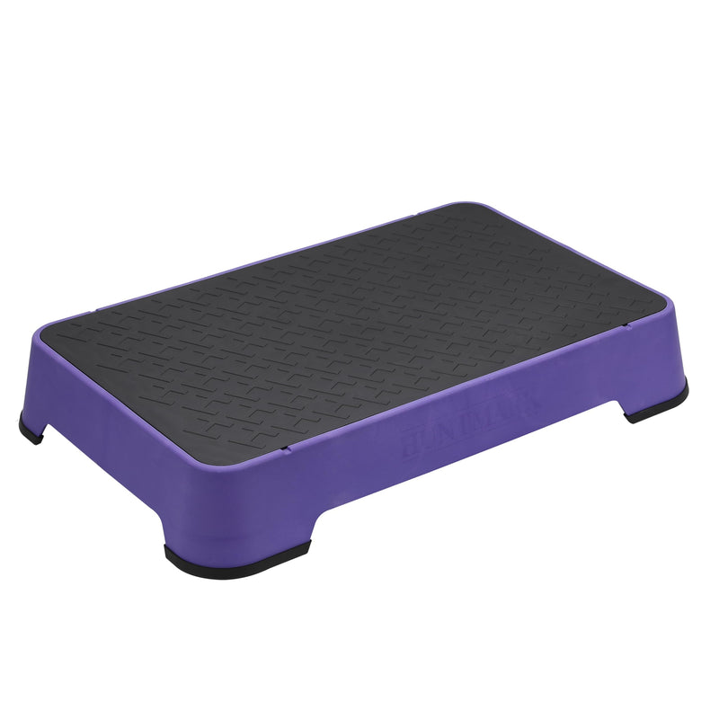 Purple and black textured dog training platform with non-slip surface and feet