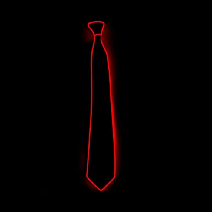 Red LED neon tie for stage performance and concert costume
