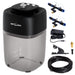 Black and clear reptile misting system with control knobs and complete accessory kit